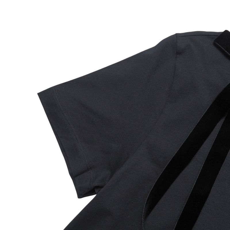 2024Prada Short Sleeve T-shirt Size XS Triangle Logo Beaded Decoration