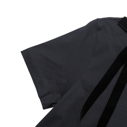 2024Prada Short Sleeve T-shirt Size XS Triangle Logo Beaded Decoration