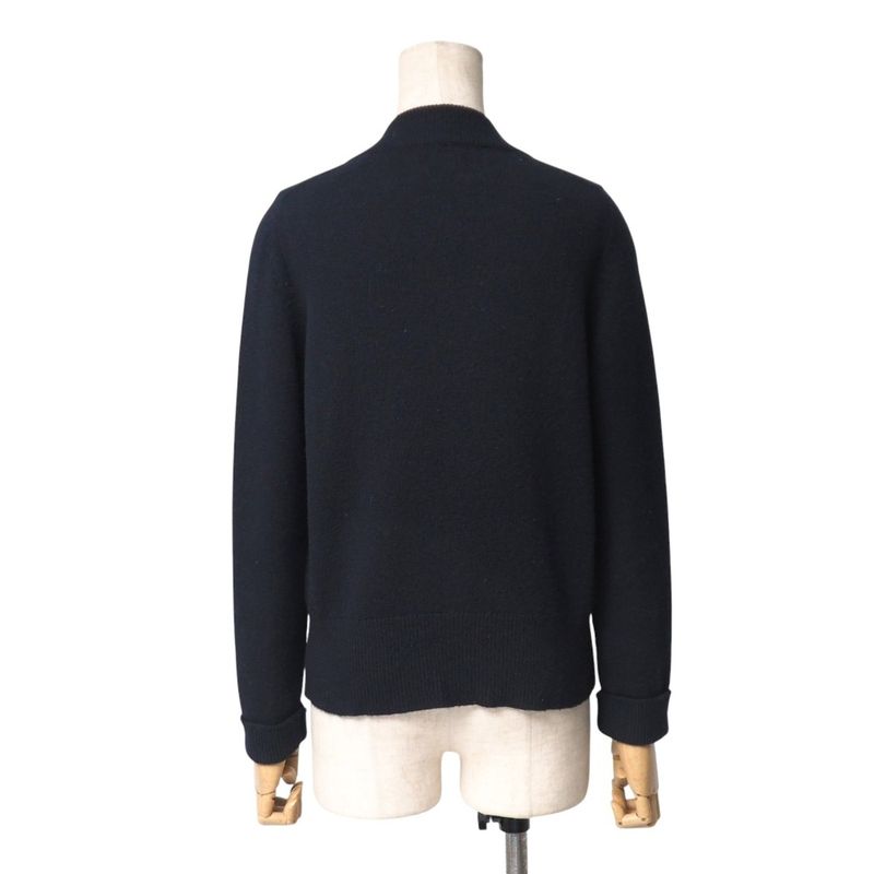 Hermes Knit Size 36 Serie Button All Cashmere Sweater Made In England