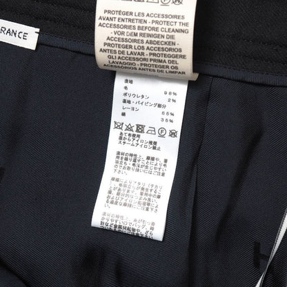 Hermes Skirt Size 34 Belted Inverted Pleats Knee Length Made In France