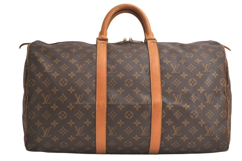 Louis Vuitton Monogram Keepall 50 Travel Boston Bag M41426 LV 4075n