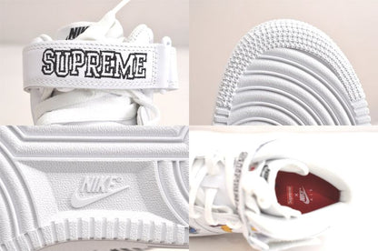 Gucci Nike Air Force Supreme Sneakers Leather USA 8.5 26.5cm (10.43in) White