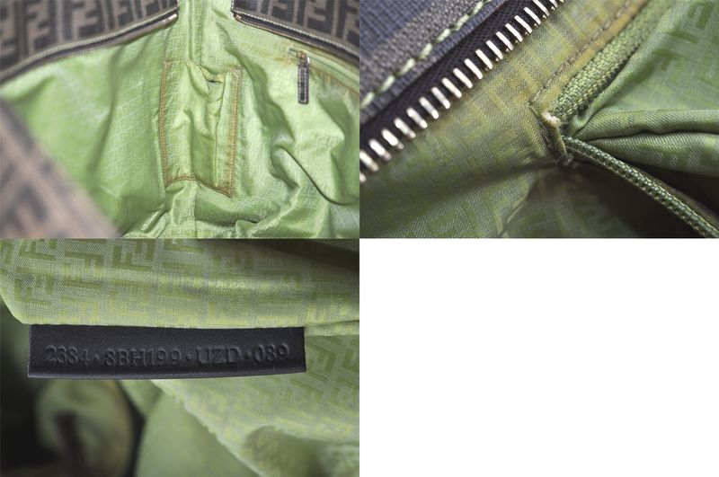 Fendi Vintage Zucca Pattern Shoulder Tote Bag Pvc Brown 4124n