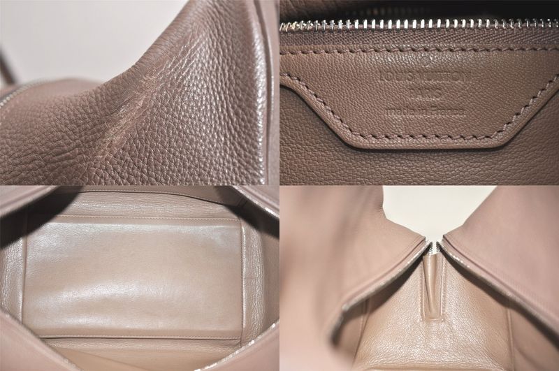 Louis Vuitton Taurillon Haute Maroquinelli Mirallis Handbag Beige LV 4132n