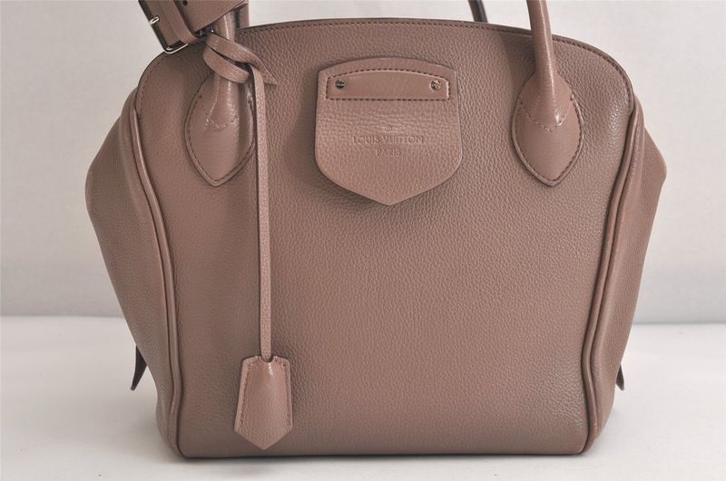 Louis Vuitton Taurillon Haute Maroquinelli Mirallis Handbag Beige LV 4132n