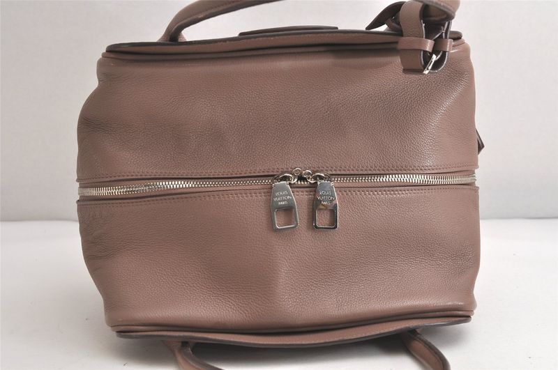 Louis Vuitton Taurillon Haute Maroquinelli Mirallis Handbag Beige LV 4132n