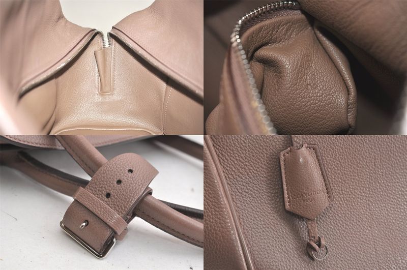 Louis Vuitton Taurillon Haute Maroquinelli Mirallis Handbag Beige LV 4132n