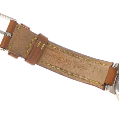 Louis Vuitton Q121212 Tambour Patent Quartz Wrist Grandfather Shape Silver