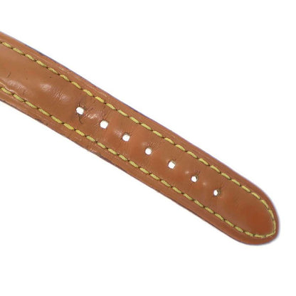 Louis Vuitton Q121212 Tambour Patent Quartz Wrist Grandfather Shape Silver