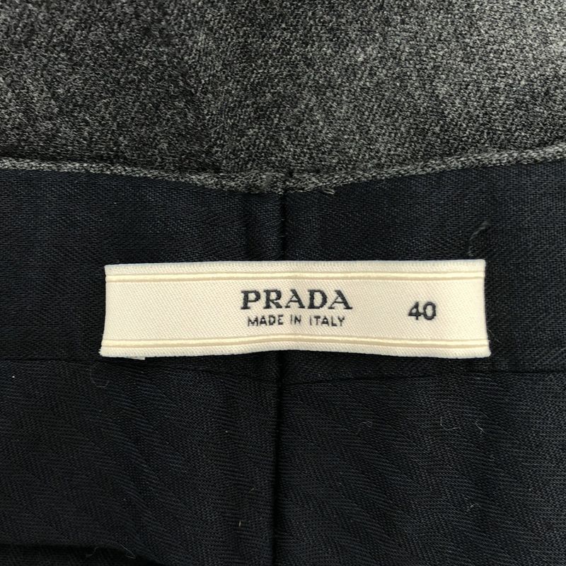 Prada Virgin Wool Slacks Pants Gray 40