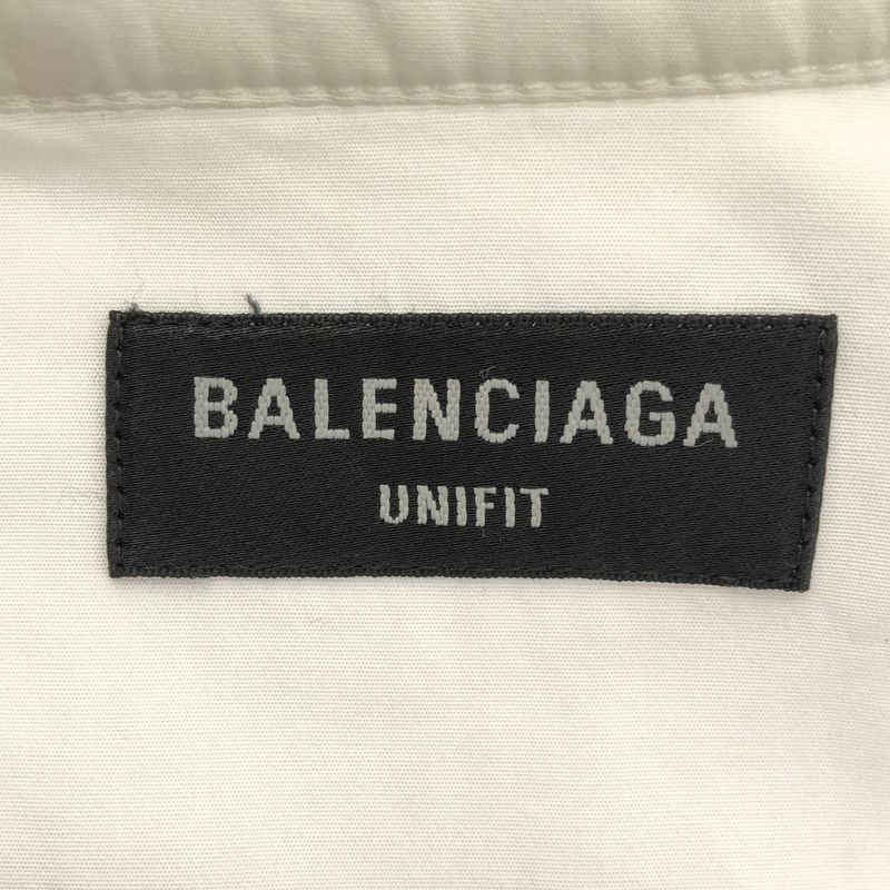 Balenciaga 21aw Asymmetrical Overshirt 663034 White XS