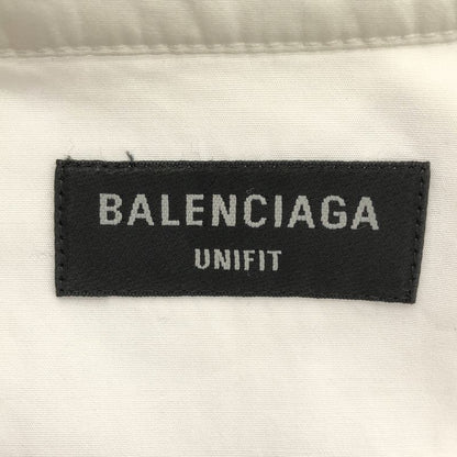 Balenciaga 21aw Asymmetrical Overshirt 663034 White XS