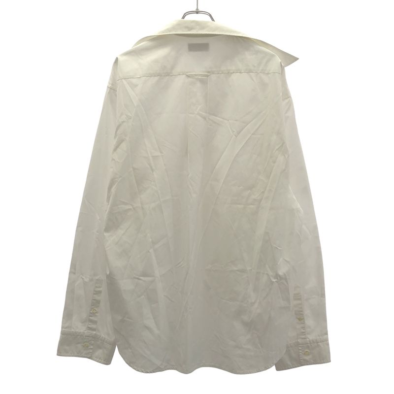 Balenciaga 21aw Asymmetrical Overshirt 663034 White XS