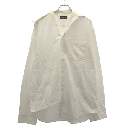 Balenciaga 21aw Asymmetrical Overshirt 663034 White XS