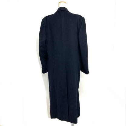 Hermes Double Long Coat 54 Cashmere Navy Men's