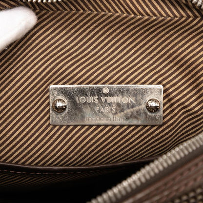 Louis Vuitton Cuir Bequia Trotter MM Crossbody Shoulder Bag M95320 Brown