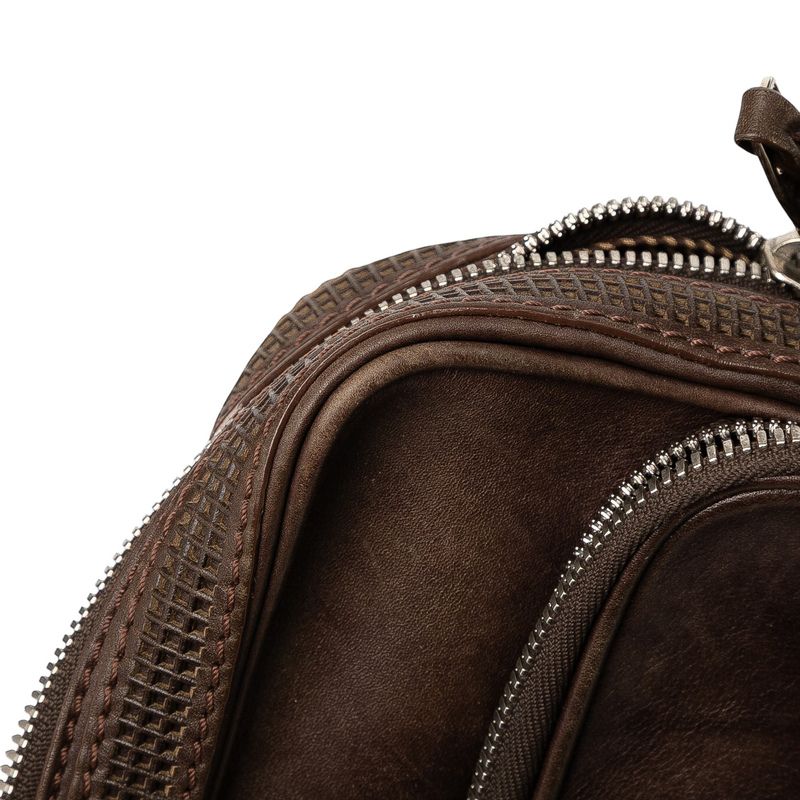 Louis Vuitton Cuir Bequia Trotter MM Crossbody Shoulder Bag M95320 Brown