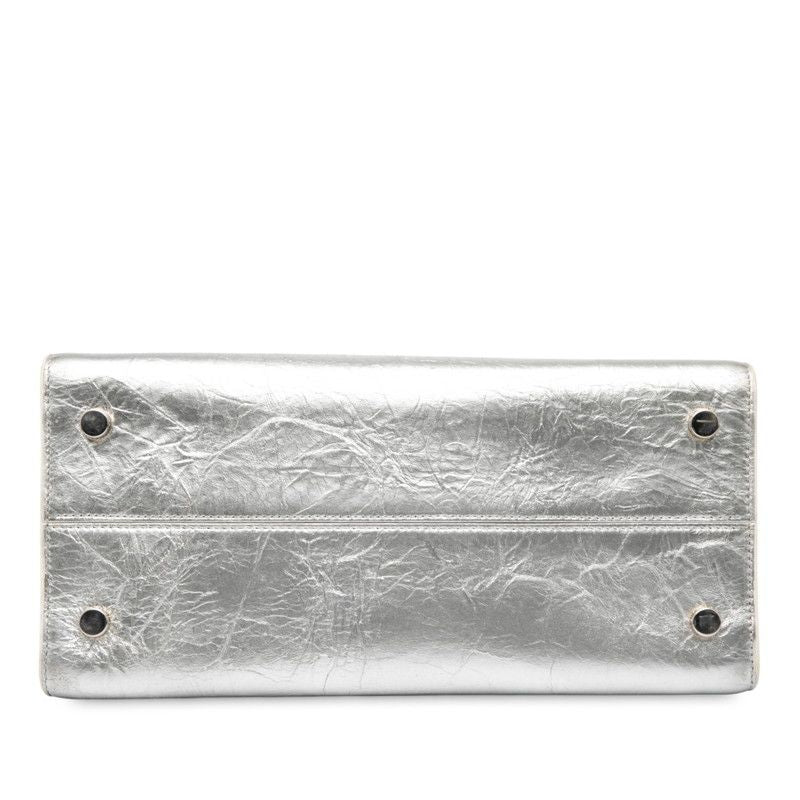 Diorever Dior Ever Tote Bag Shoulder Bag 2WAY Silver Leather Women's Dior