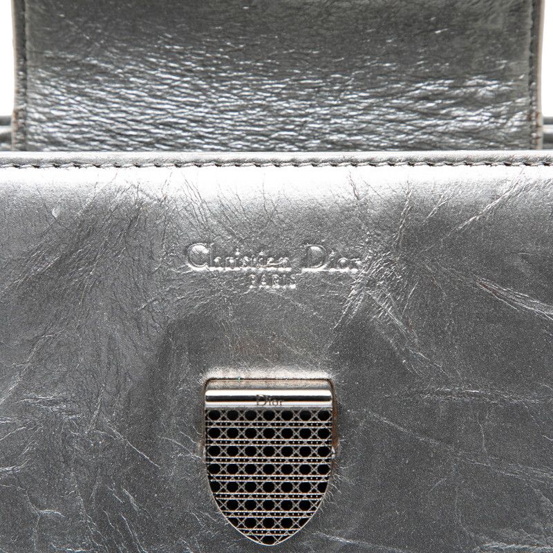 Diorever Dior Ever Tote Bag Shoulder Bag 2WAY Silver Leather Women's Dior