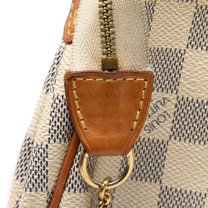 Louis Vuitton Damier Azure Eva Chain Shoulder Bag N55214 White PVC Leather