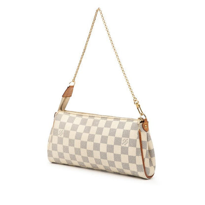 Louis Vuitton Damier Azure Eva Chain Shoulder Bag N55214 White PVC Leather