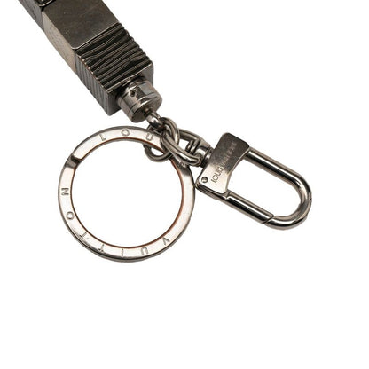 Louis Vuitton Porte Cles Cube Key Holder Charm M67142 Silver Metal Men's Louis
