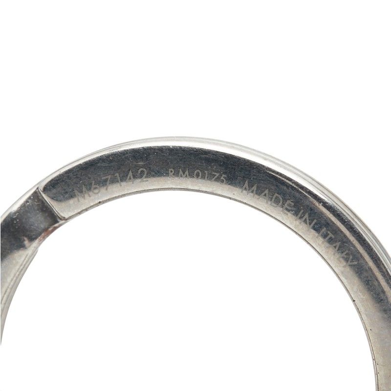 Louis Vuitton Porte Cles Cube Key Holder Charm M67142 Silver Metal Men's Louis