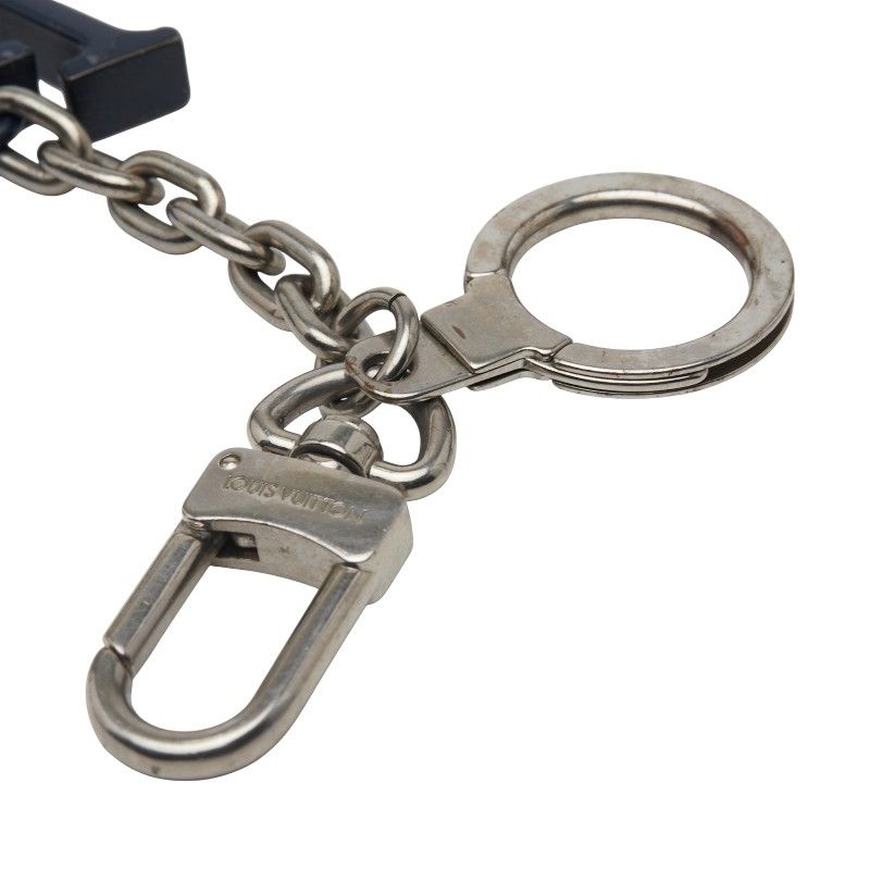 Louis Vuitton Porte Cles Initial Key Holder Charm Bag Charm M66839 Silver Navy