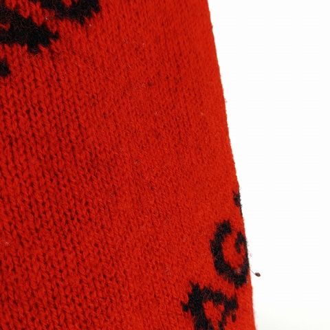 Balenciaga Logo Knit Sweater L Red AA