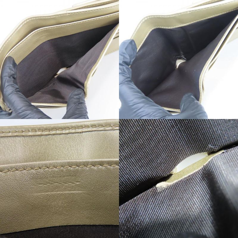 Gucci Bifold Wallet 212105 GG Imprime PVC Gold W Hook Small Ladies Women Gucci