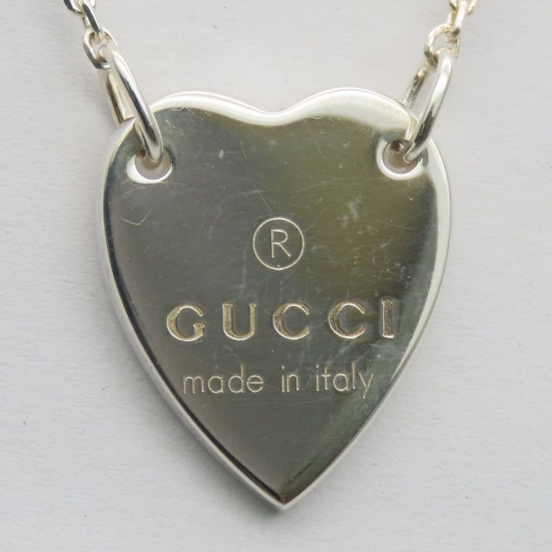 Gucci Necklace Trade Plate 925 Silver Approx 7.9g Silver Heart Accessory