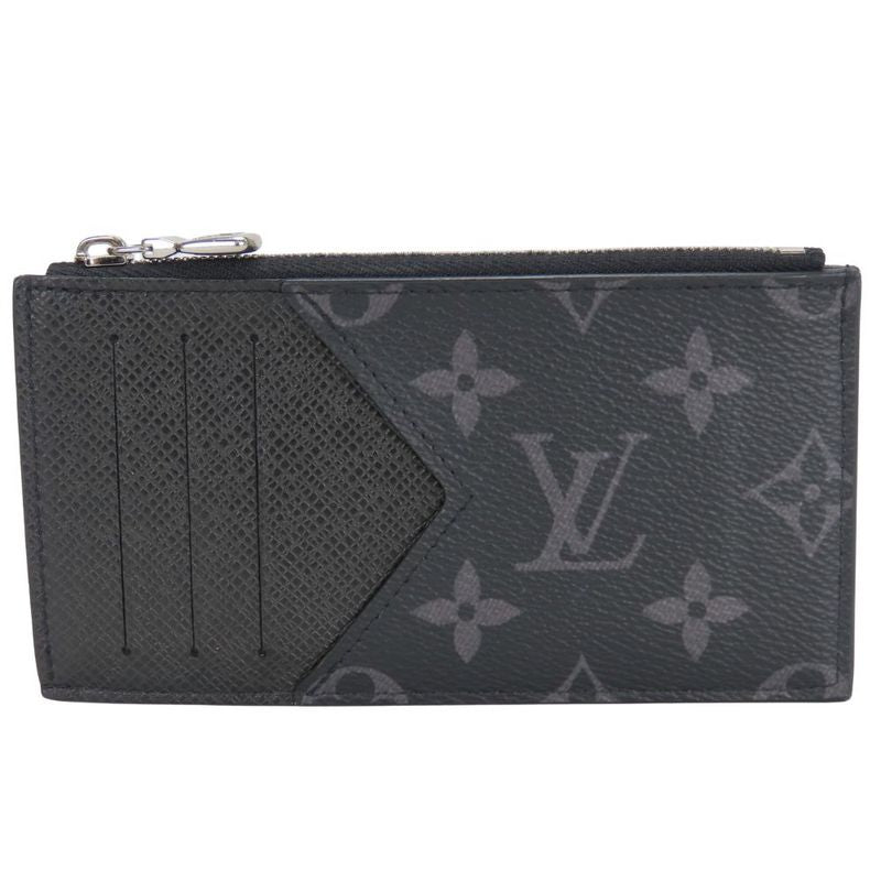 Louis Vuitton Coin Case Coin Card Holder M30271 Monogram Eclipse Taiga Noir