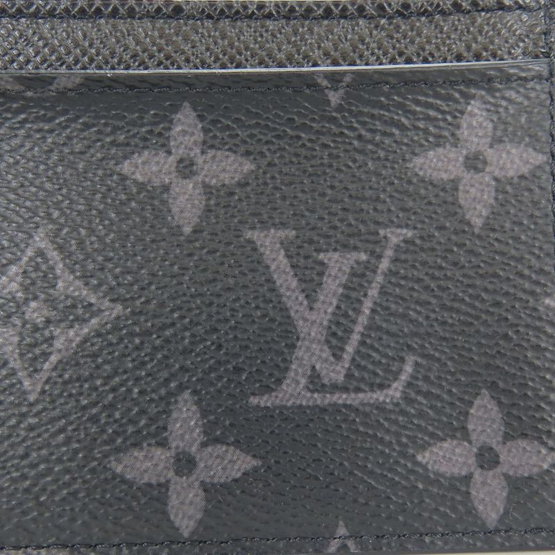 Louis Vuitton Coin Case Coin Card Holder M30271 Monogram Eclipse Taiga Noir