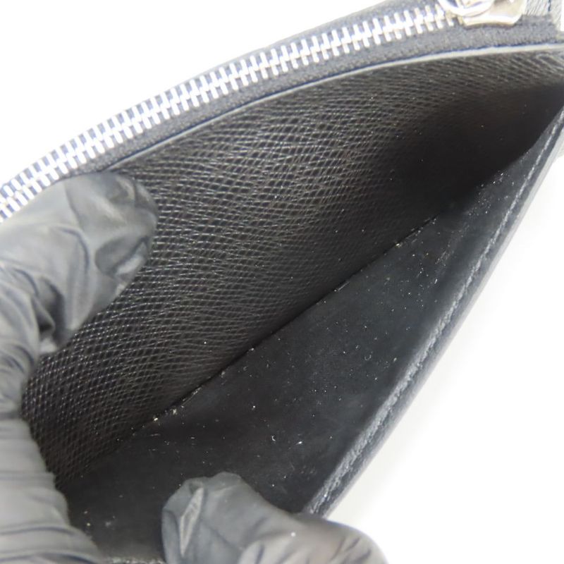 Louis Vuitton Coin Case Coin Card Holder M30271 Monogram Eclipse Taiga Noir