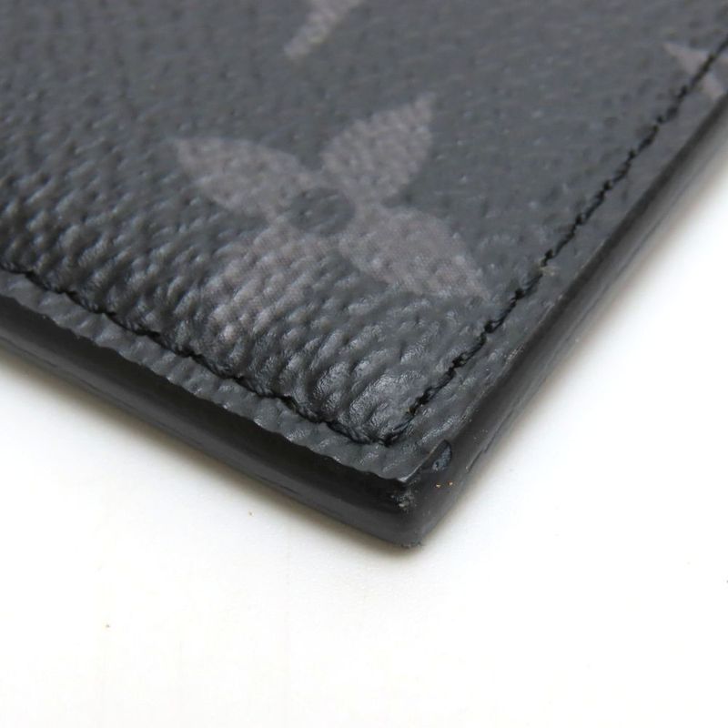 Louis Vuitton Coin Case Coin Card Holder M30271 Monogram Eclipse Taiga Noir