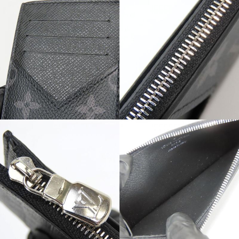 Louis Vuitton Coin Case Coin Card Holder M30271 Monogram Eclipse Taiga Noir