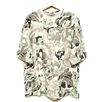 Hermes Short Sleeve Cut And Sewn Size XL Men's - White X Gray X Multi Crew Neck