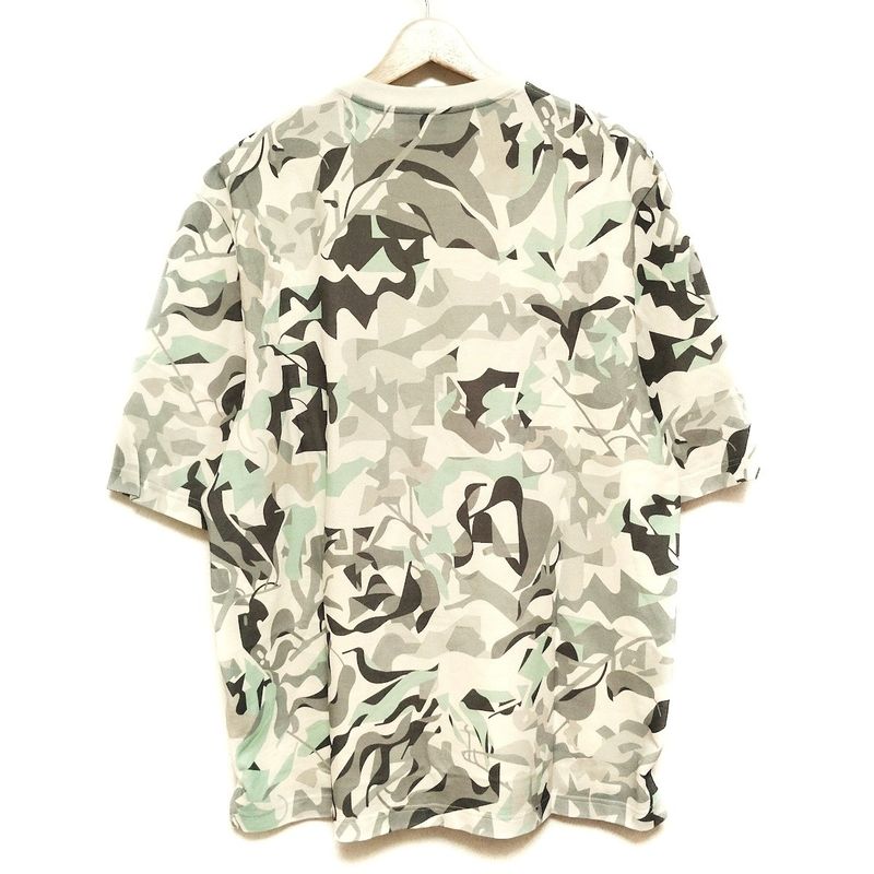 Hermes Short Sleeve Cut And Sewn Size XL Men's - White X Gray X Multi Crew Neck