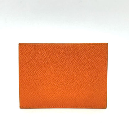 Hermes Card Case Flat Vaux Epson Orange