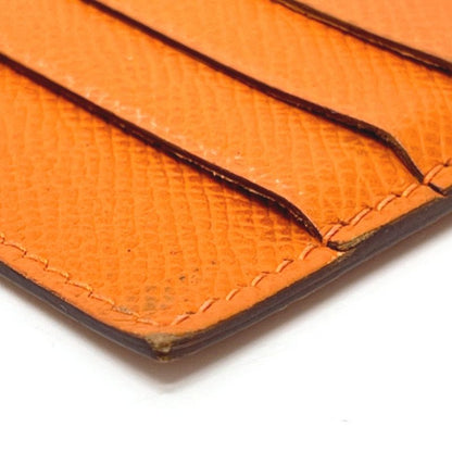 Hermes Card Case Flat Vaux Epson Orange