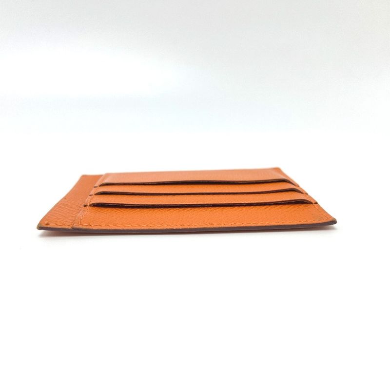 Hermes Card Case Flat Vaux Epson Orange
