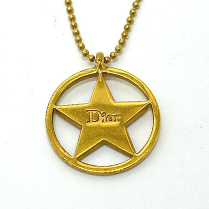 Christian DIOR Necklace Circle Star Gold