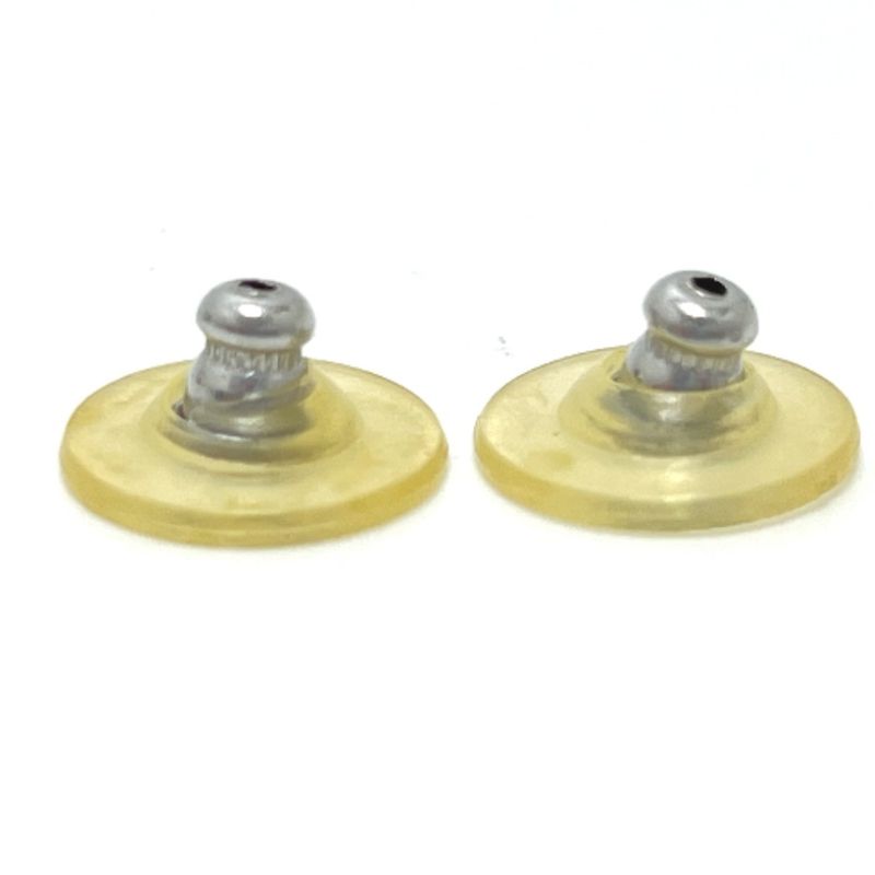 Chanel Earrings Coco Mark Metal White