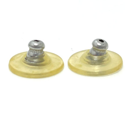 Chanel Earrings Coco Mark Metal White