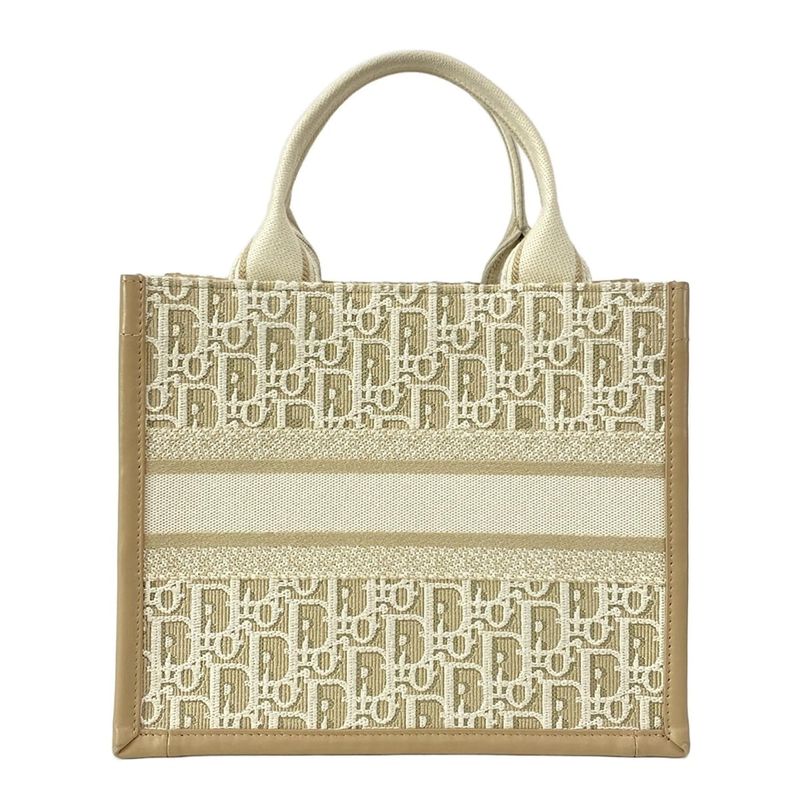 Dior/christian Dior Tote Book Tote Small Bag M1325czbb_m925 Beige And Ivory