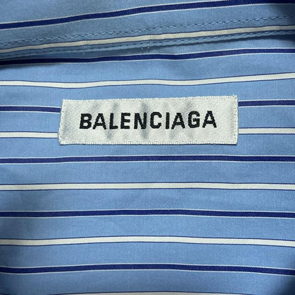 Balenciaga Long Sleeve Shirt Size 34 S Men's - 642300 Tim01 Blue Dark Navy And