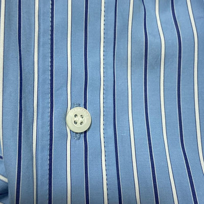 Balenciaga Long Sleeve Shirt Size 34 S Men's - 642300 Tim01 Blue Dark Navy And