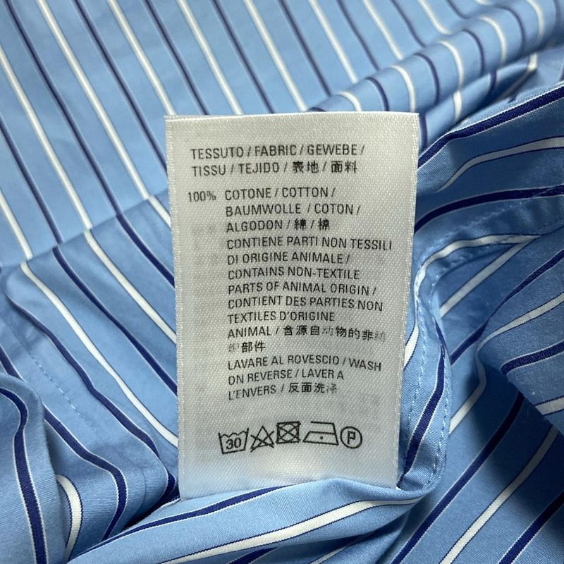 Balenciaga Long Sleeve Shirt Size 34 S Men's - 642300 Tim01 Blue Dark Navy And