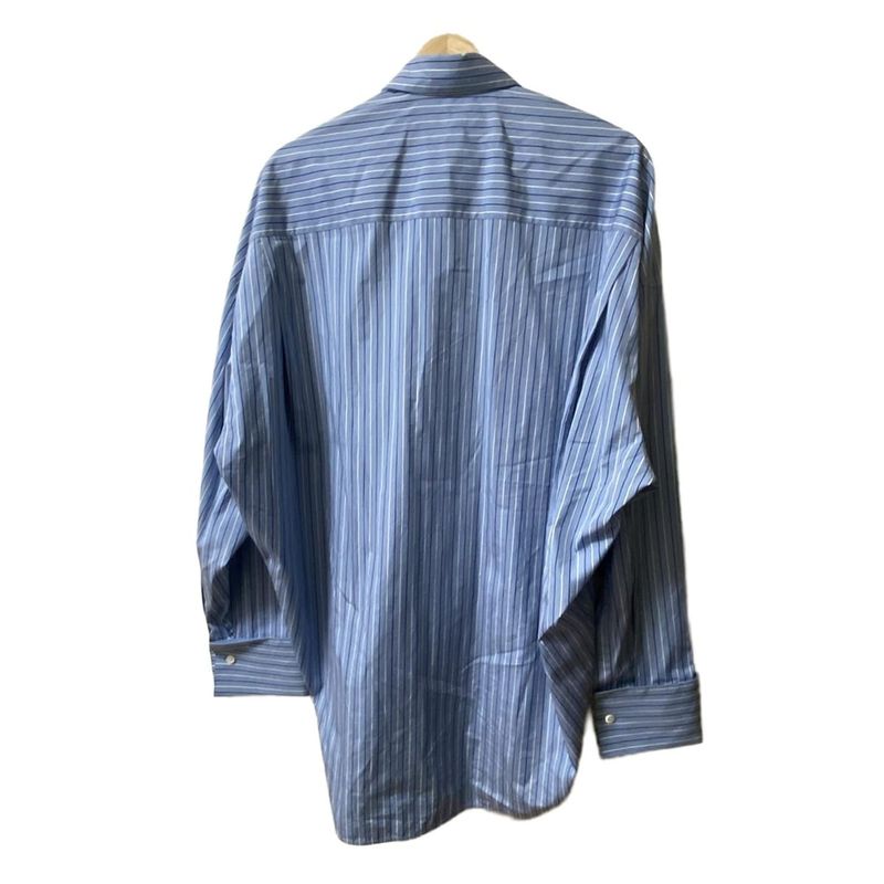 Balenciaga Long Sleeve Shirt Size 34 S Men's - 642300 Tim01 Blue Dark Navy And