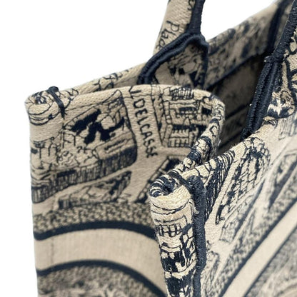 Dior/christian Dior Tote Bag Book Tote Small Bag Gray Beige And Black